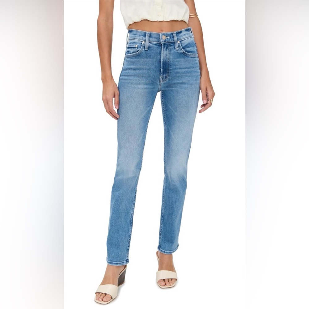 NWT! MOTHER 25 Mid Rise Dazzler Ankle Step Straight Leg Jean•Swing & Miss•Women
